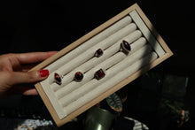 Load image into Gallery viewer, Red Tigers Eye Silver & Platinum Crystal Ring Size 8 From South Africa