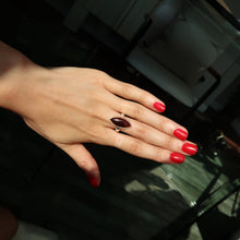 Load image into Gallery viewer, Red Tigers Eye Silver & Platinum Crystal Ring Size 8 From South Africa