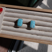 Load image into Gallery viewer, Larimar Silver and Platinum Ring From The Dominican Republic