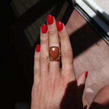 Load image into Gallery viewer, Lake Superior Agate Silver and Platinum Ring From USA Size 8