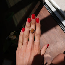 Load image into Gallery viewer, Lake Superior Agate Silver and Platinum Ring From USA Size 9