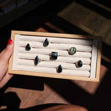 Load image into Gallery viewer, Blue Tigers Eye Silver and Platinum Ring From India