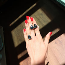 Load image into Gallery viewer, Blue Tigers Eye Silver and Platinum Ring From India