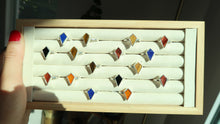 Load image into Gallery viewer, Tigers Eye Silver and Platinum Ring From South Africa