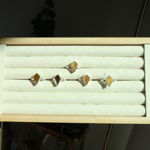 Load image into Gallery viewer, Tigers Eye Silver and Platinum Ring From South Africa