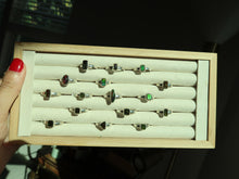 Load image into Gallery viewer, Ammolite Silver and Platinum Ring From Canada