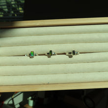 Load image into Gallery viewer, Ammolite Silver and Platinum Ring From Canada