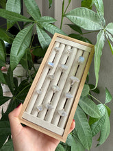 Load image into Gallery viewer, Premium Blue Flash Moonstone Silver & Platinum Crystal Ring Size 6 From Sri Lanka Kite Cut