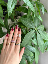 Load image into Gallery viewer, Premium Blue Flash Moonstone Silver & Platinum Crystal Ring Size 6 From India Coffin Shape