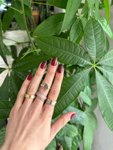 Load image into Gallery viewer, Moldavite Silver & Platinum Crystal Ring Size 8 From Czech Rep