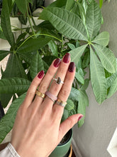 Load image into Gallery viewer, Moldavite Silver & Platinum Crystal Ring Size 9 From Czech Rep