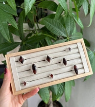 Load image into Gallery viewer, Red Tigers Eye Silver & Platinum Crystal Ring Size 9 S. Africa