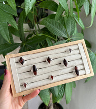 Load image into Gallery viewer, Red Tigers Eye Silver & Platinum Crystal Ring Size 9 S. Africa