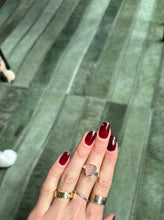 Load image into Gallery viewer, Raw Rose Quartz - Silver & Platinum Crystal Ring Size 8 Brazil