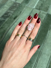 Load image into Gallery viewer, Raw Morganite- Silver & Platinum Crystal Ring Size 9 Brazil Large