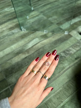 Load image into Gallery viewer, Raw Rose Quartz - Silver & Platinum Crystal Ring Size 6 Brazil