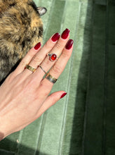 Load image into Gallery viewer, Hessonite Garnet Ring- Silver & Platinum Crystal Ring Size 8 Siberia