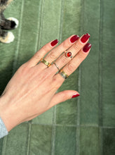 Load image into Gallery viewer, Hessonite Garnet Ring- Silver & Platinum Crystal Ring Size 6 Siberia