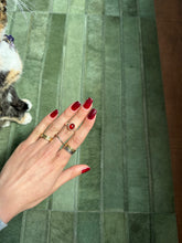 Load image into Gallery viewer, Hessonite Garnet Ring- Silver & Platinum Crystal Ring Size 7 Siberia