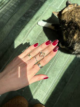 Load image into Gallery viewer, Golden Rutile Ring- Silver & Platinum Crystal Ring Size 8 Brazil