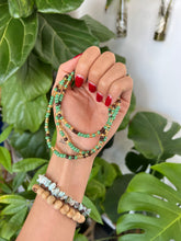 Load image into Gallery viewer, Grounding Waist Beads Spelled Beads (Green, Brown, and Tan)