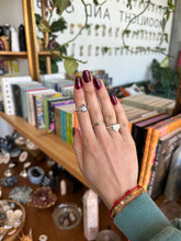 Load image into Gallery viewer, Meteorite Ring- Silver & Platinum Crystal Ring Size 7 Argentina