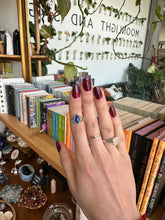 Load image into Gallery viewer, Lapis Ring- Silver & Platinum Crystal Ring Size 6 Afghanistan