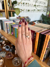 Load image into Gallery viewer, Lapis Ring- Silver & Platinum Crystal Ring Size 4 Afghanistan