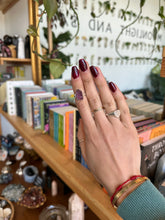 Load image into Gallery viewer, Amethyst Ring- Silver & Platinum Crystal Ring Size 5 Brazil