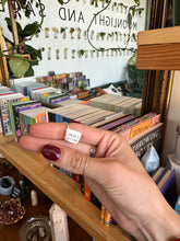 Load image into Gallery viewer, Blue Topaz Ring- Silver & Platinum Crystal Ring Size 4 Brazil