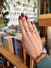 Load image into Gallery viewer, Blue Topaz Ring- Silver & Platinum Crystal Ring Size 4 Brazil