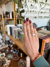 Load image into Gallery viewer, Opal Ring- Silver & Platinum Crystal Ring Size 5 Ethiopia