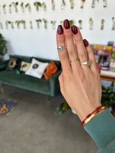 Load image into Gallery viewer, Aquamarine and Herkimer Diamond Silver & Platinum Crystal Ring Size 5 from Brazil/USA