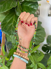 Load image into Gallery viewer, Money Waist Beads Abundance and Prosperity Spelled Beads - Wealthy Witch (Greens and Brown)