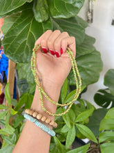 Load image into Gallery viewer, Money Waist Beads Abundance and Prosperity Spelled Beads - Money Flow (Light Green and Gold)