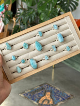 Load image into Gallery viewer, Larimar Silver & Platinum Crystal Ring Size 5 from Dominican Republic