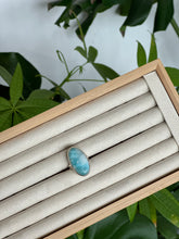 Load image into Gallery viewer, Larimar Silver & Platinum Crystal Ring Size 8 from Dominican Republic