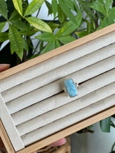 Load image into Gallery viewer, Larimar Silver & Platinum Crystal Ring Size 9 from Dominican Republic