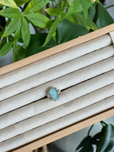 Load image into Gallery viewer, Larimar Silver & Platinum Crystal Ring Size 7 from Dominican Republic