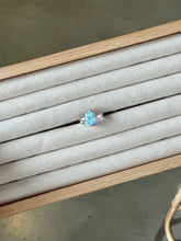 Load image into Gallery viewer, Larimar Silver & Platinum Crystal Ring Size 6 from Dominican Republic