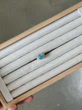 Load image into Gallery viewer, Larimar Silver & Platinum Crystal Ring Size 5 from Dominican Republic