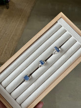 Load image into Gallery viewer, Blue Kyanite Silver & Platinum Crystal Ring Size 8 From Brazil