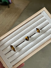 Load image into Gallery viewer, Tigers Eye Silver & Platinum Crystal Ring Size 8 from Australia