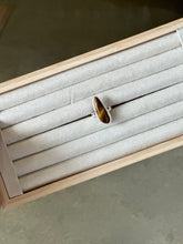 Load image into Gallery viewer, Tigers Eye Silver & Platinum Crystal Ring Size 8 from Australia