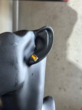 Load image into Gallery viewer, Tigers Eye Silver & Platinum Crystal Earrings