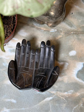 Load image into Gallery viewer, Black Obsidian Sheen Hand Bowl Crystal Carving