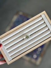 Load image into Gallery viewer, Moldavite Silver & Platinum Crystal Ring Size 13 from Czech Republic