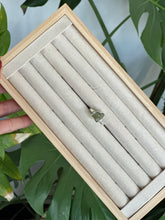 Load image into Gallery viewer, Moldavite Silver & Platinum Crystal Ring Size 11 from Czech Republic