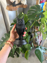 Load image into Gallery viewer, One Black Owl Tapered Candle Holder