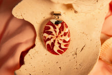 Load image into Gallery viewer, Enchanted Medium Oval Cone Shell With Red Resin Necklace